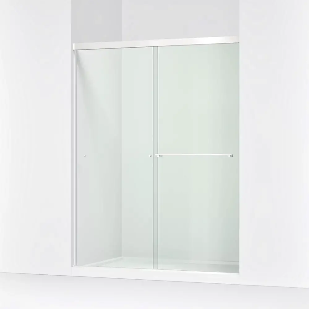 Kohler 707206-L-SHP Revel 76" H Sliding Glass Shower Door Bright Polished Silver