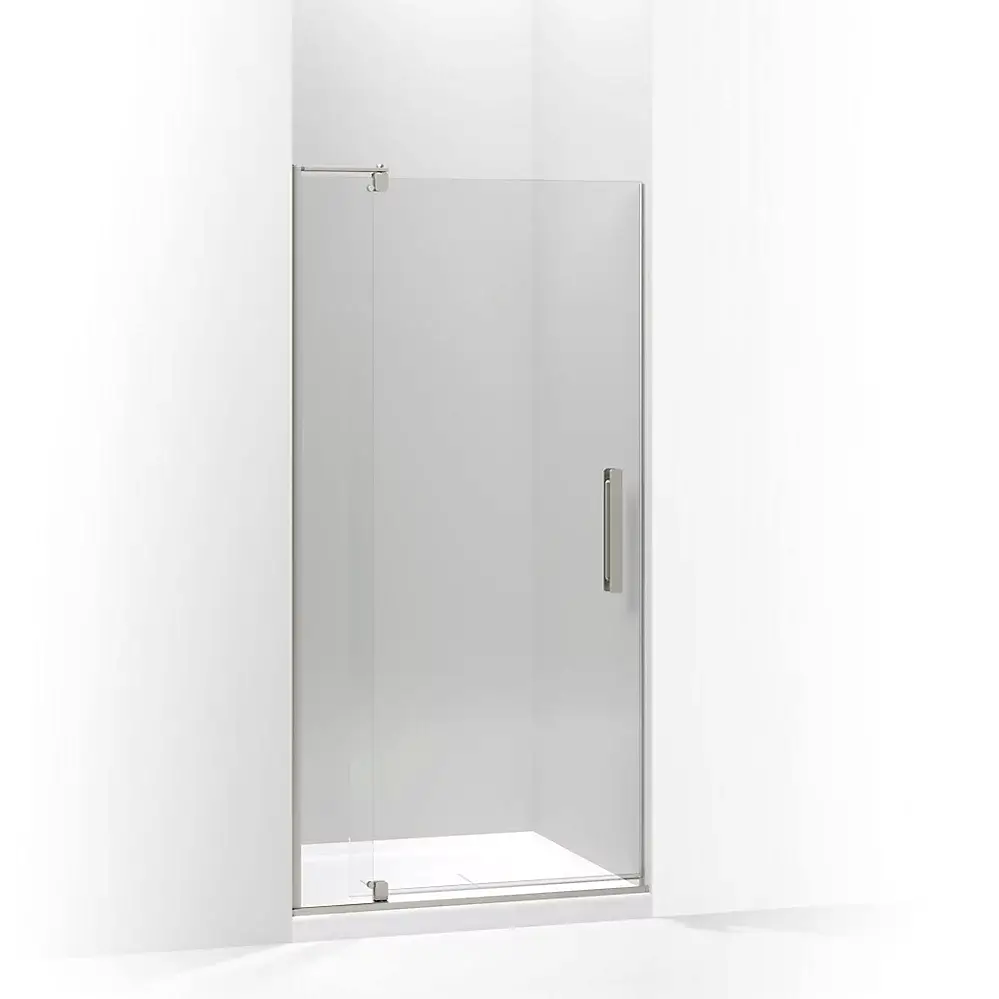 Kohler 707516-L-BNK Revel 74" Pivot Glass Shower Door Anodized Brushed Nickel