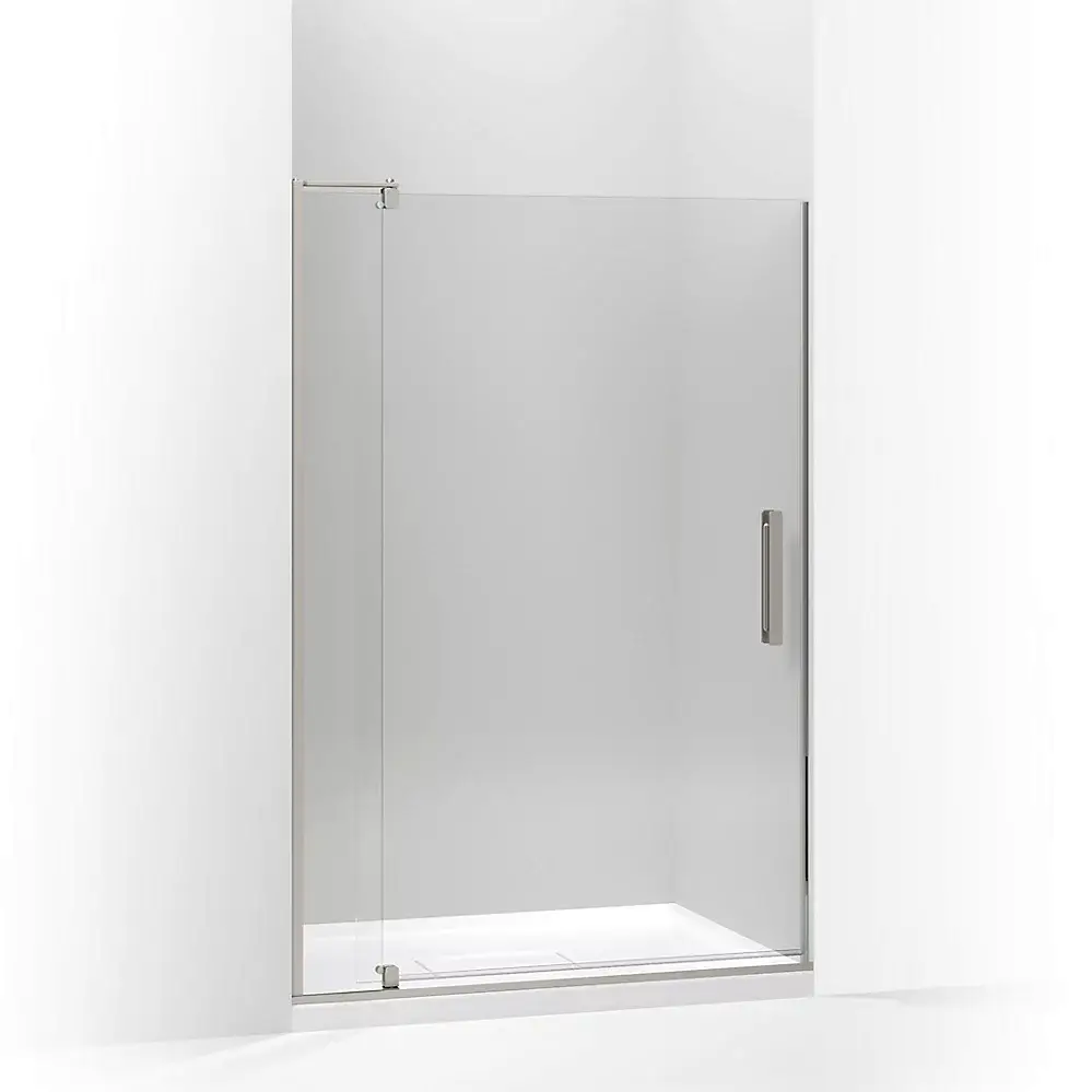 Kohler 707546-L-BNK Revel 74" Pivot Glass Shower Door Anodized Brushed Nickel