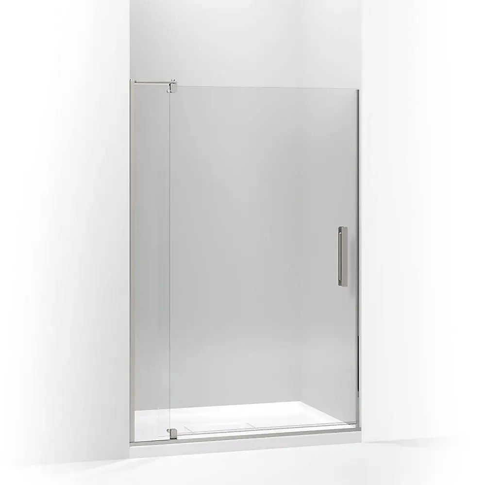 Kohler 707556-L-BNK Revel 74" Pivot Glass Shower Door Anodized Brushed Nickel