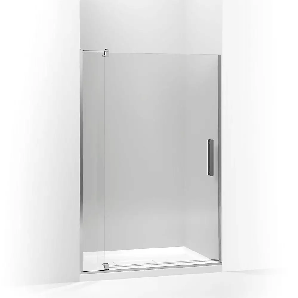 Kohler 707556-L-SHP Revel 74" Pivot Glass Shower Door Bright Polished Silver