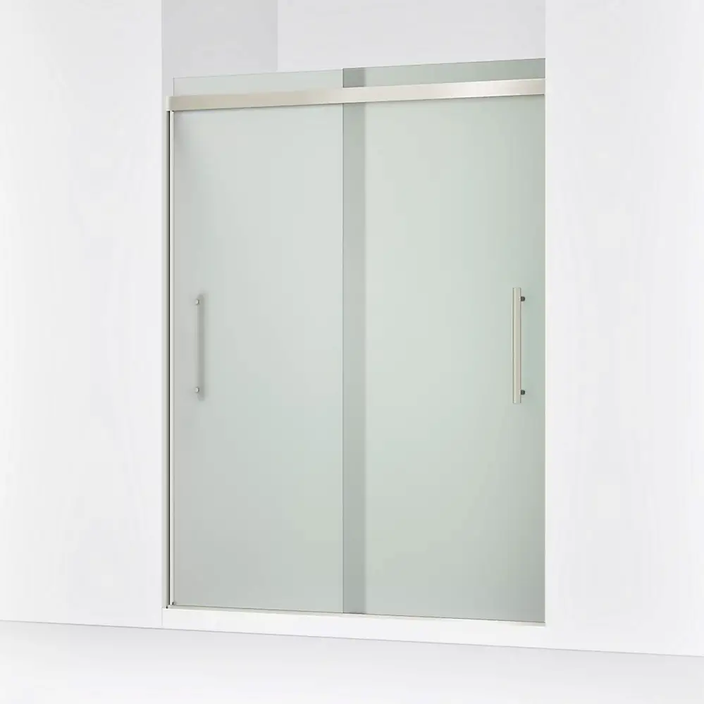 Kohler 707600-8D3-BNK Pleat 79" Frameless Sliding Glass Shower Door Anodized Brushed Nickel