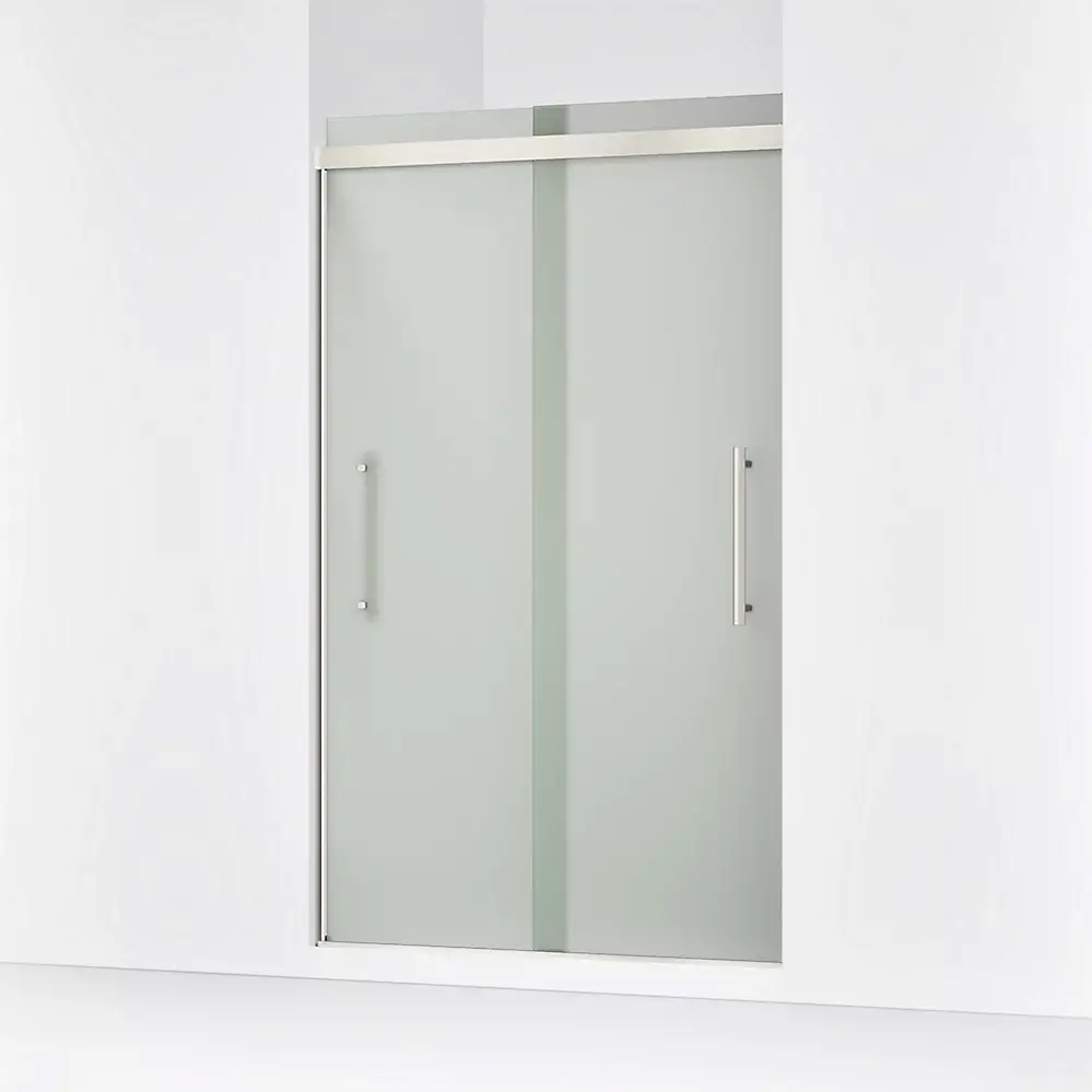 Kohler 707601-8D3-BNK Pleat 79" Frameless Sliding Glass Shower Door Anodized Brushed Nickel