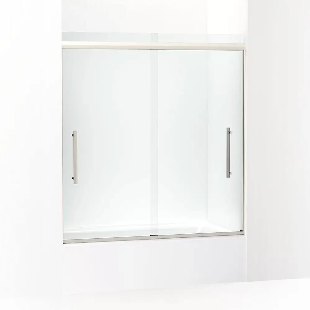 Kohler 707602-8L-BNK Pleat 63-9/16" H Sliding Glass Shower Door Anodized Brushed Nickel
