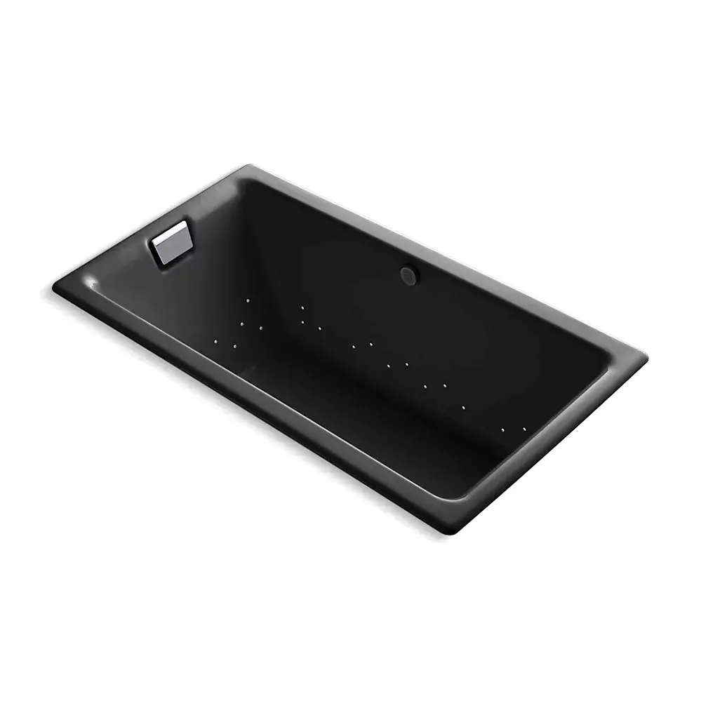 Kohler 856-GHCP-7 Tea-For-Two 66" x 36" Drop-in Heated Air Bath Black