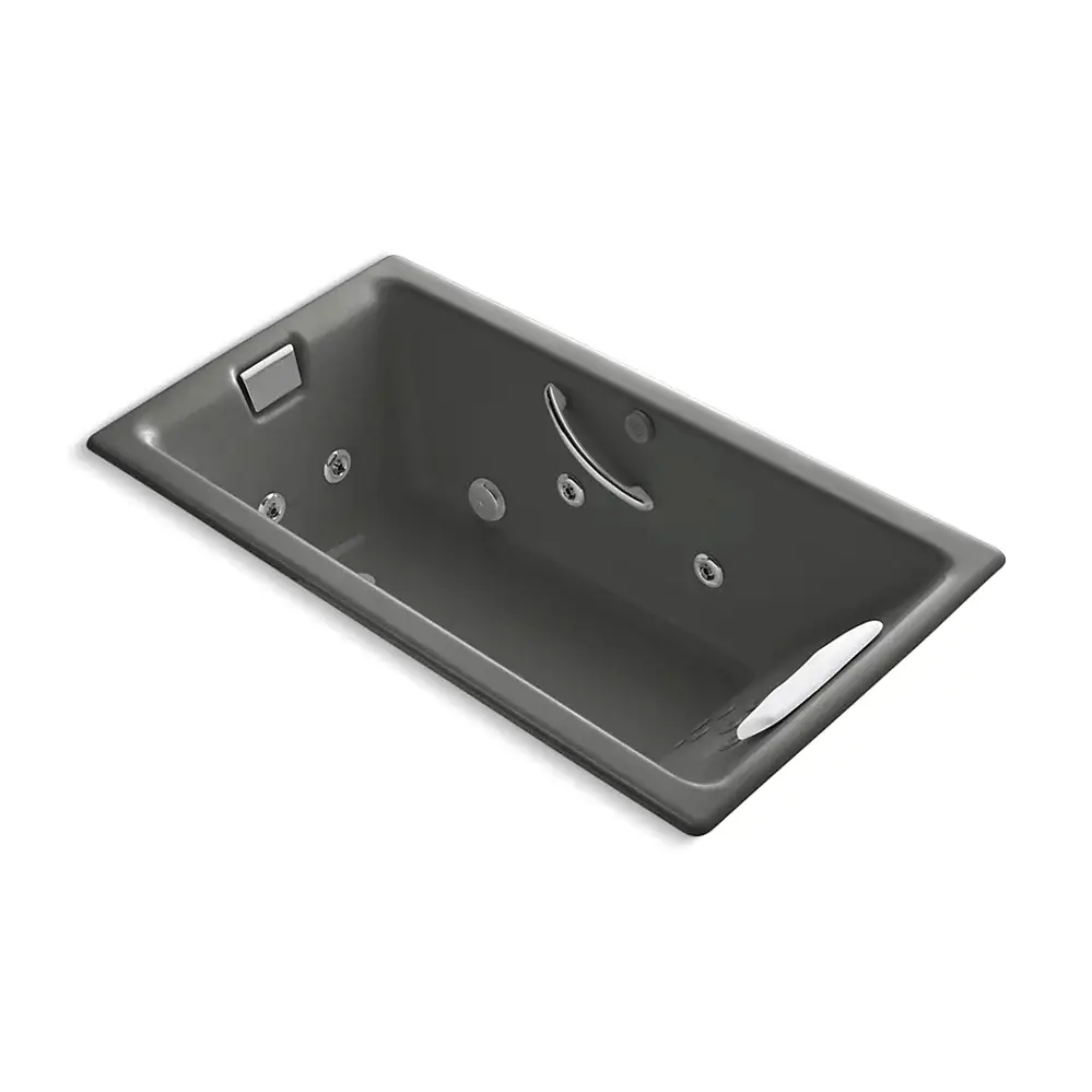 Kohler 856-M-58 Tea-For-Two 66" x 36" Drop-in Whirlpool Bath Thunder Grey