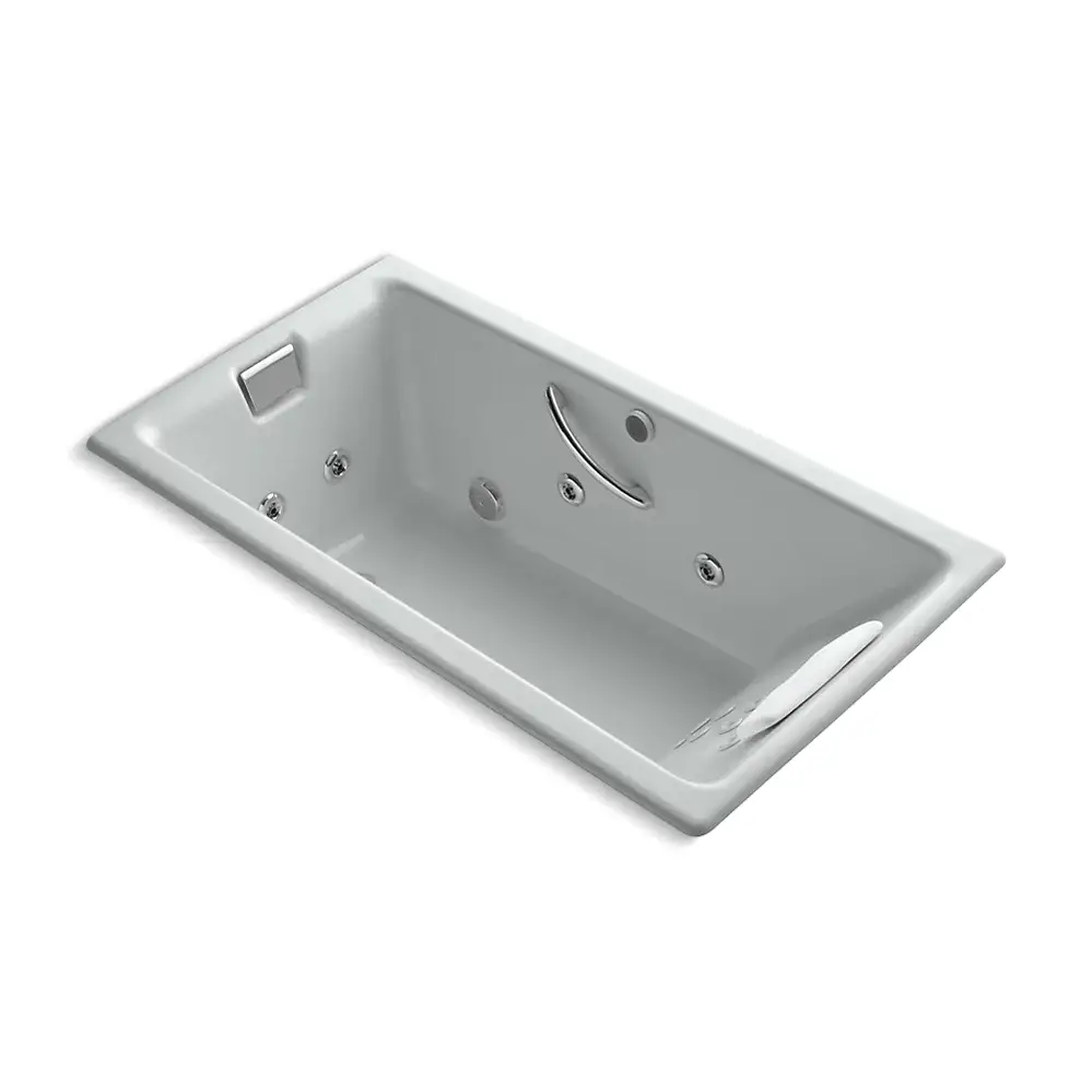 Kohler 856-M-95 Tea-For-Two 66" x 36" Drop-in Whirlpool Bath Ice Grey