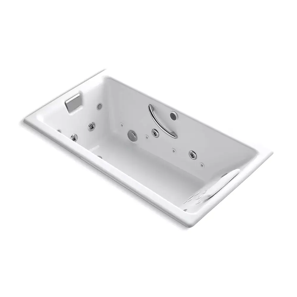 Kohler 856-V-0 Tea-For-Two 66" x 36" Drop-in Effervescence Whirlpool Bath White