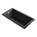 Kohler 865-GHBN-7 Tea-For-Two 71-3/4" x 36" Drop-in Heated Air Bath Black