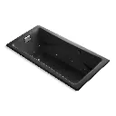 Kohler 865-GHCP-7 Tea-For-Two 71-3/4" x 36" Drop-in Heated Air Bath Black