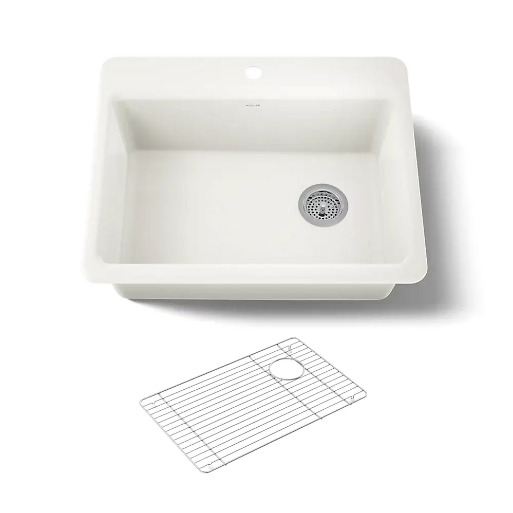 Kohler 8668-1A1-96 Riverby 27" Top Mount Kitchen Sink Biscuit