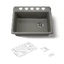 Kohler 8668-5UA2-58 Riverby 27" Undermount Workstation Sink Thunder Grey