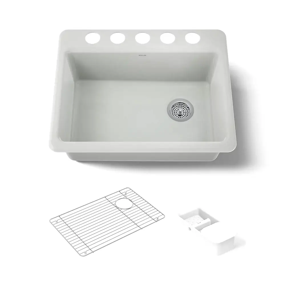Kohler 8668-5UA2-FF Riverby 27" Undermount Workstation Sink Sea Salt