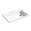 Kohler 8689-4-0 Riverby 33" Top Mount Kitchen Sink White