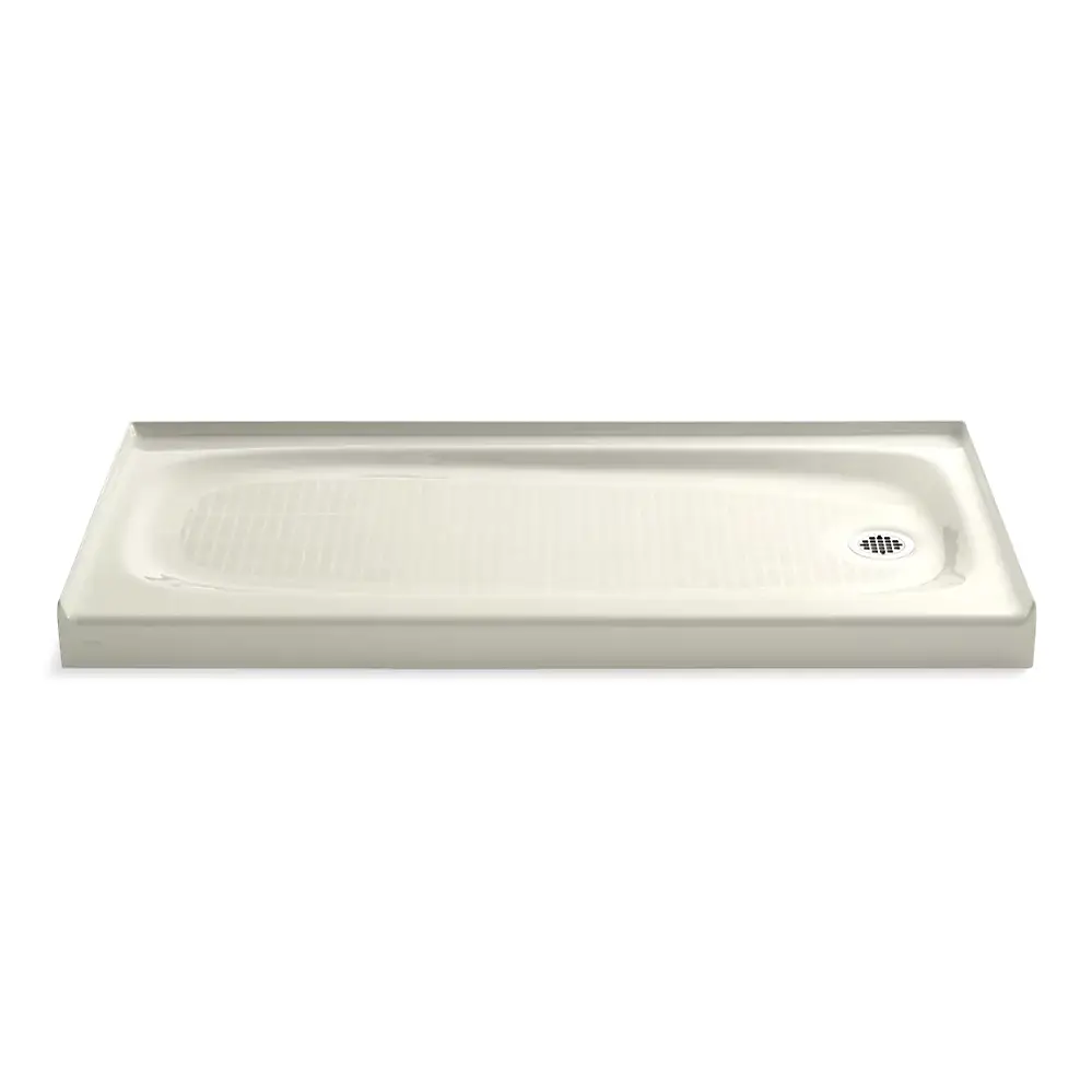 Kohler 9054-96 Salient 60" x 30" Alcove Shower Base Right Drain Biscuit