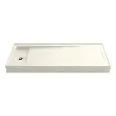 Kohler 9163-96 Bellwether 60" x 32" Alcove Shower Base Left Drain Biscuit