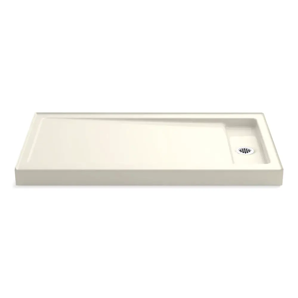 Kohler 9164-96 Bellwether 60" x 32" Alcove Shower Base Right Drain Biscuit