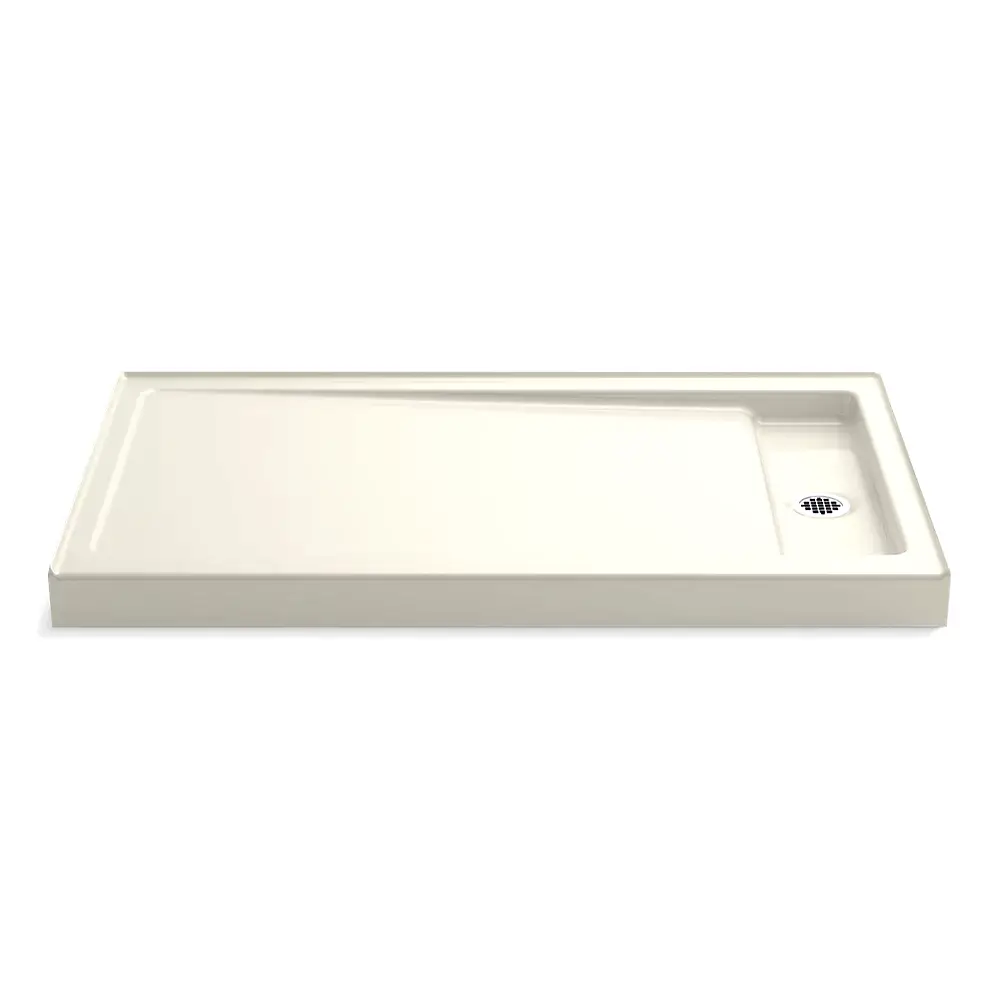 Kohler 9178-96 Bellwether 60" x 34" Alcove Shower Base Right Drain Biscuit