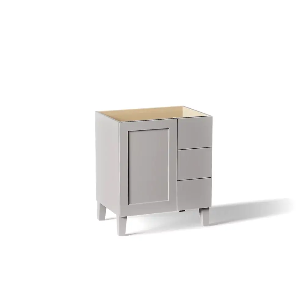 Kohler 99530-LGR-1WT Poplin 30" Bathroom Vanity Cabinet Mohair Grey