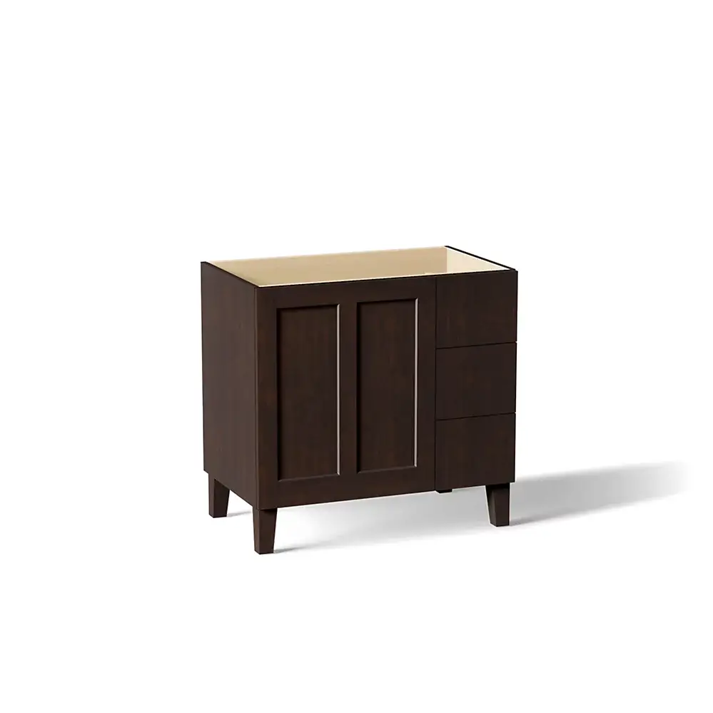Kohler 99533-LGR-1WB Poplin 36" Bathroom Vanity Cabinet Claret Suede