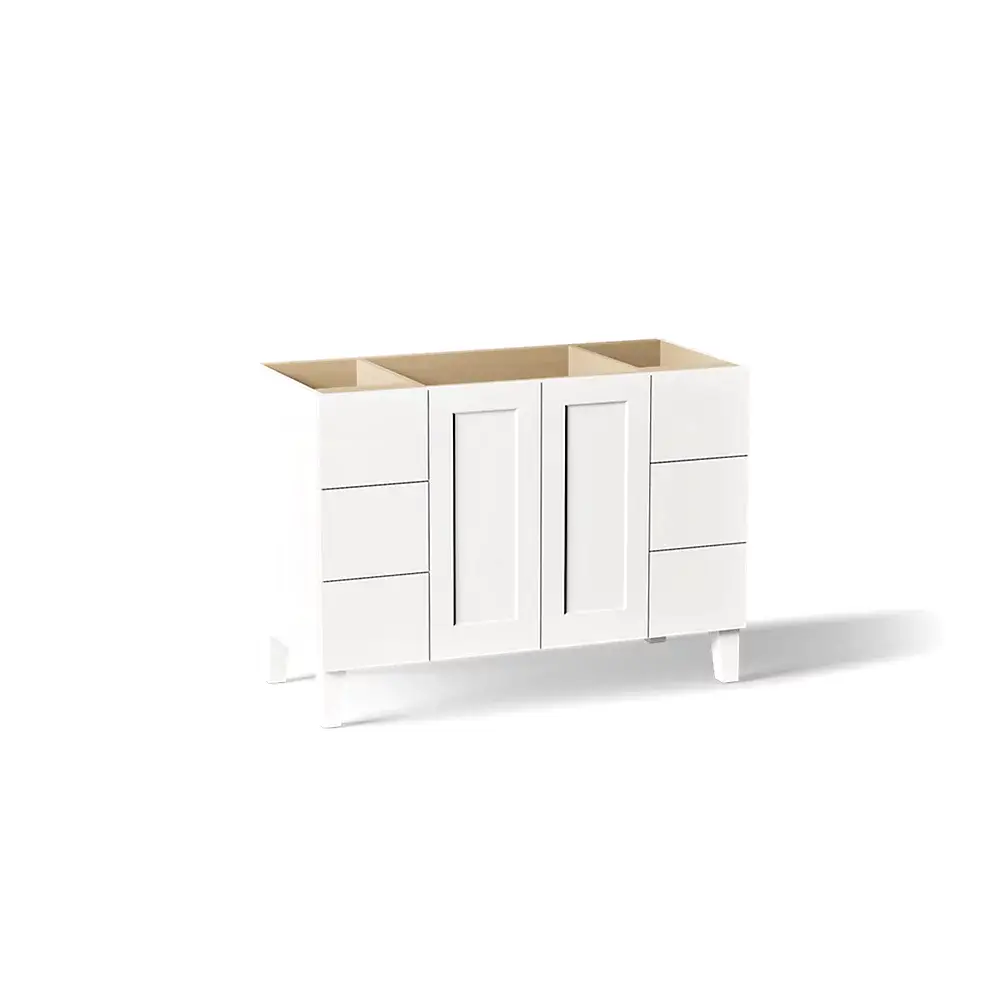 Kohler 99535-LG-1WA Poplin 48" Bathroom Vanity Cabinet Linen White