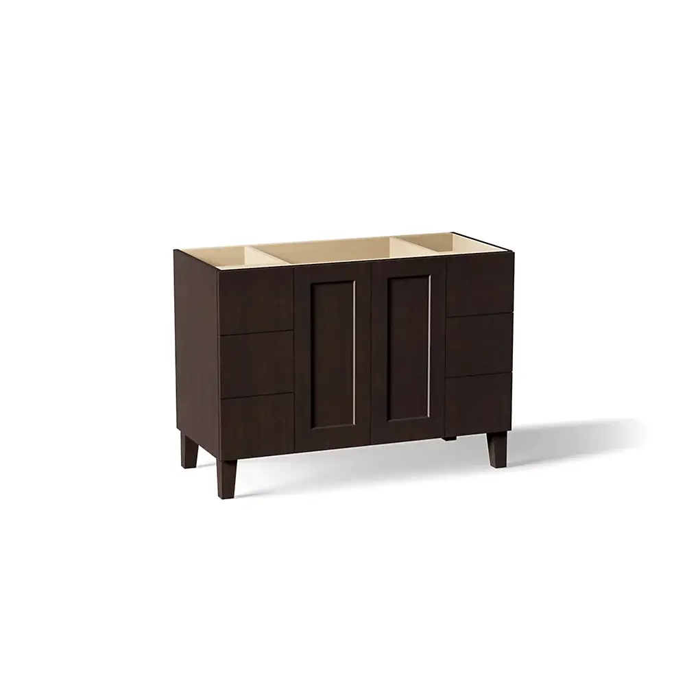 Kohler 99535-LG-1WB Poplin 48" Bathroom Vanity Cabinet Claret Suede
