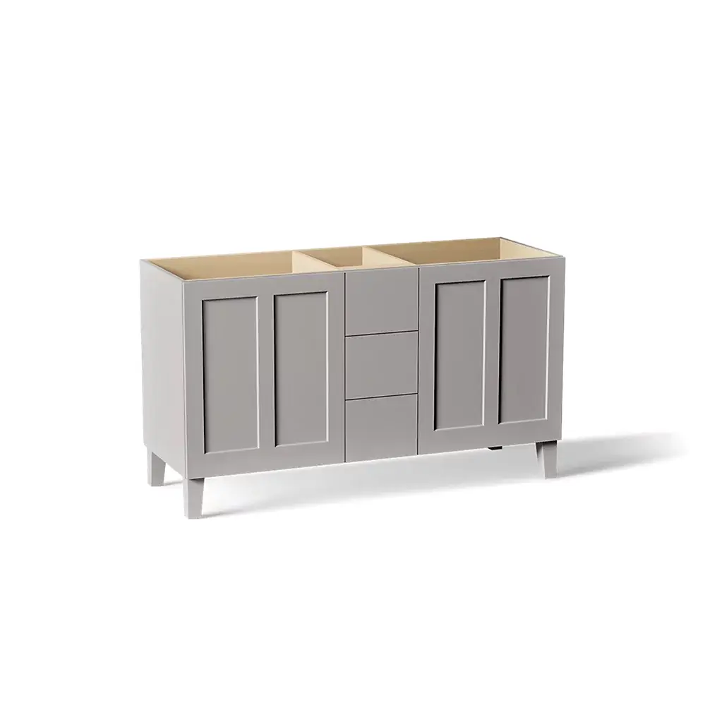 Kohler 99537-LG-1WT Poplin 60" Bathroom Vanity Cabinet Mohair Grey