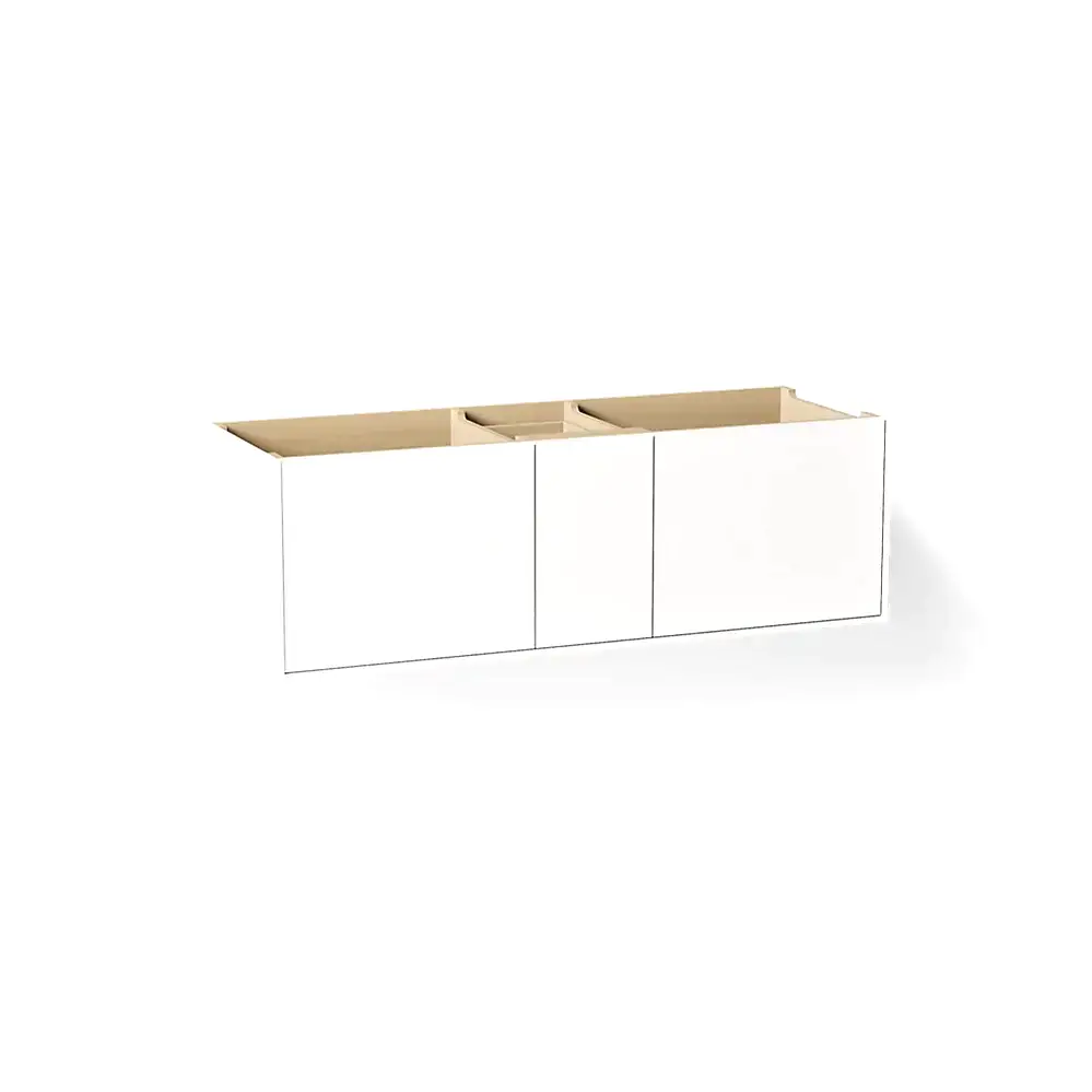Kohler 99548-1WA Jute 60" Wall Hung Bathroom Vanity Cabinet Linen White