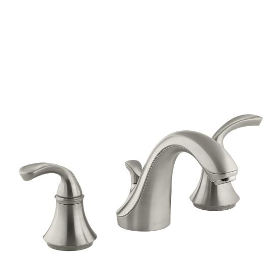 Kohler 10272-4-BN Forte Widespread Lavatory Faucet With Sculpted Lever Handles