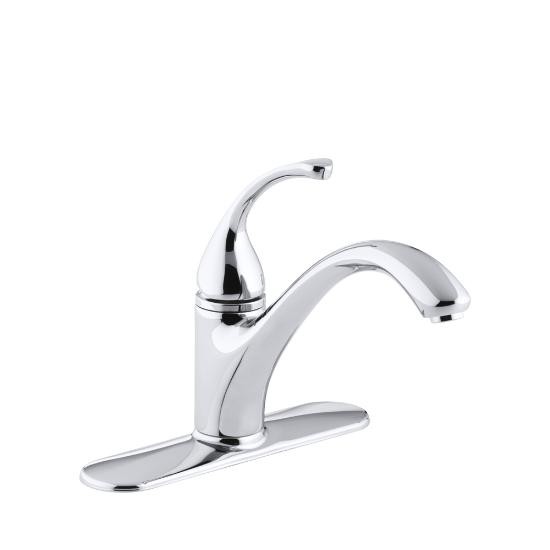 Kohler 10411-CP Forte Single-Control Kitchen Sink Faucet With Escutcheon And Lever Handle