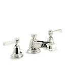 Kohler 13132-4A-SN Pinstripe Pure Widespread Bathroom Sink Faucet Lever Handles Vibrant Polished Nickel