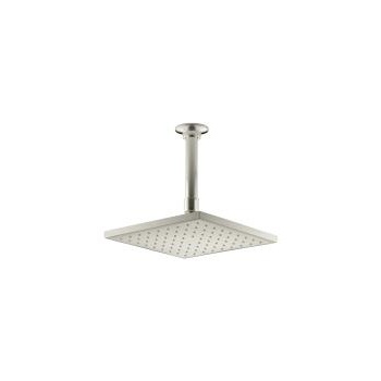 Kohler 13695-SN Contemporary Square 8 Rainhead With Katalyst Air-Induction Spray 2.5 GPM 