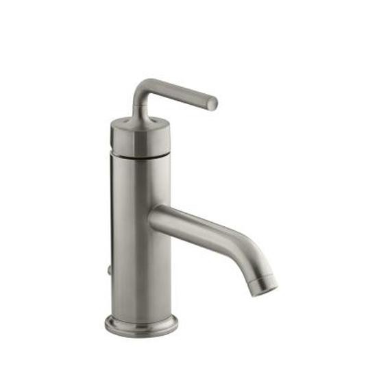 Kohler 14402-4A-BN Purist Single Handle Bathroom Sink Faucet With Straight Lever Handle