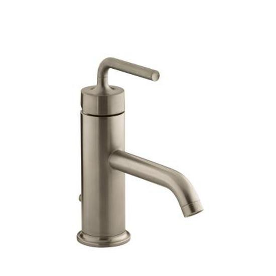 Kohler 14402-4A-BV Purist Single Handle Bathroom Sink Faucet With Straight Lever Handle