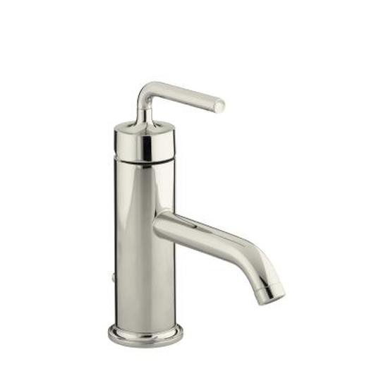 Kohler 14402-4A-SN Purist Single Handle Bathroom Sink Faucet With Straight Lever Handle
