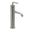 Kohler 14404-4A-BN Purist Tall Single Handle Bathroom Sink Faucet With Straight Lever Handle