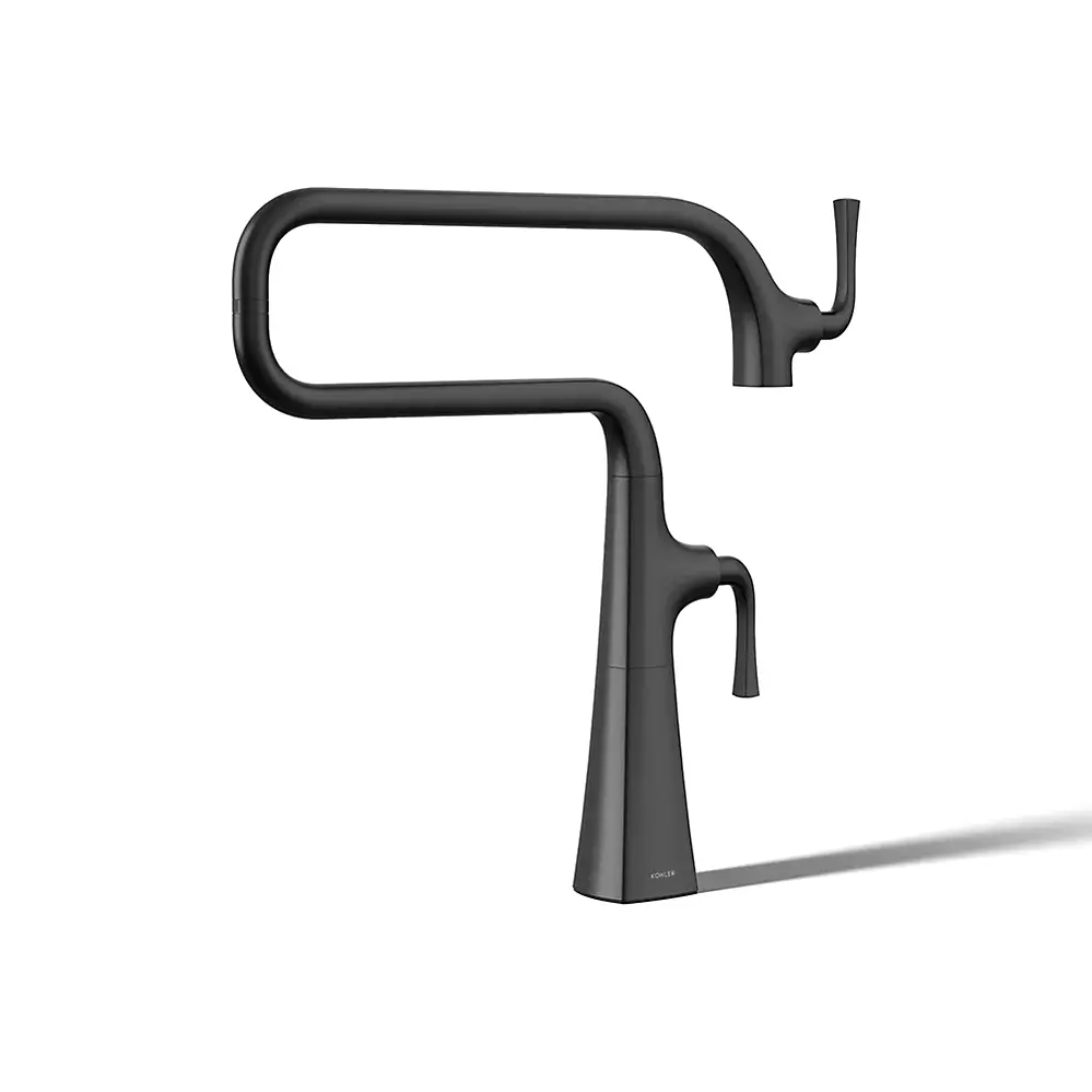 Kohler 22067-BL Graze Deck Mount Pot Filler Matte Black