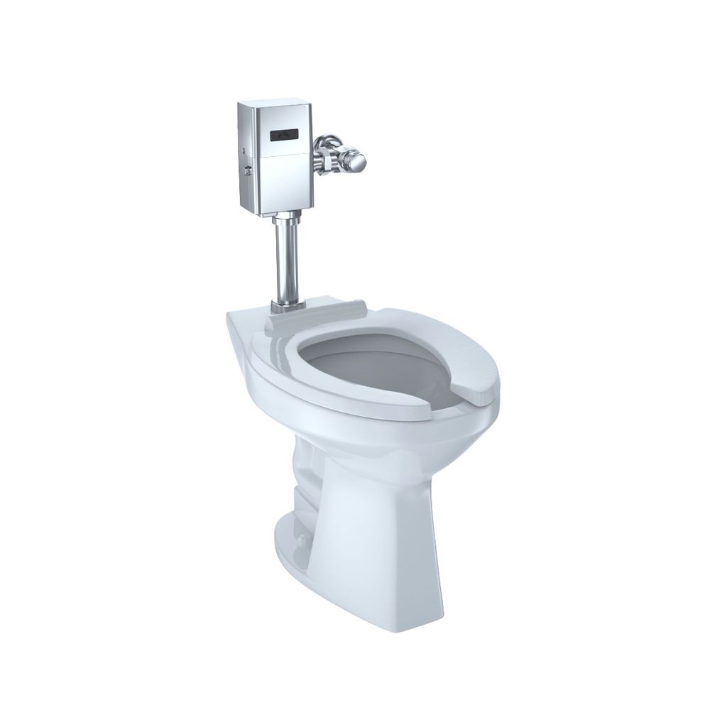 TOTO CT705ULNG Commercial Flushometer Ultra High Efficiency Elongated Toilet Cotton CeFiONtect