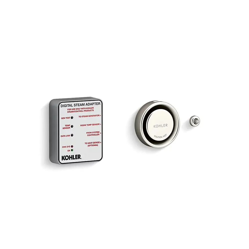 Kohler 5548-K1-BN Invigoration Series Digital Steam Adapter Kit Vibrant Brushed Nickel