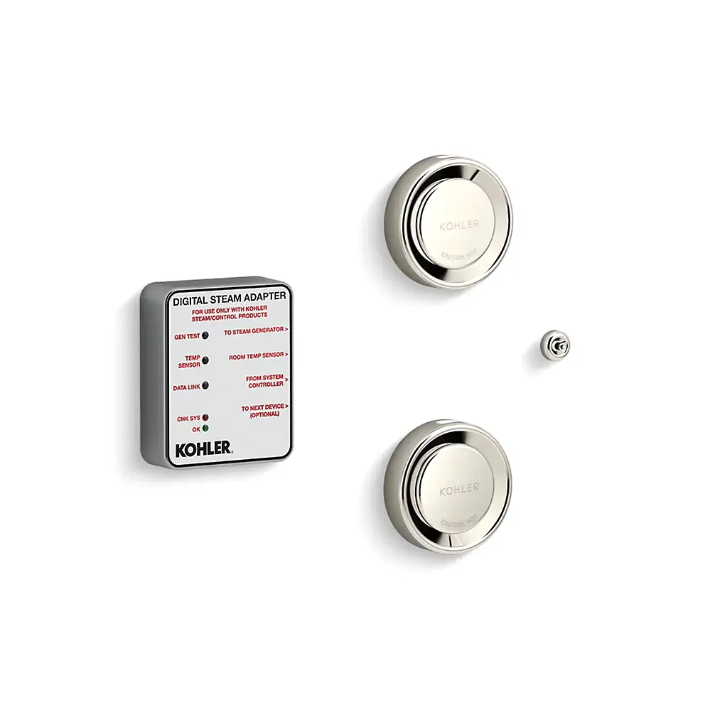 Kohler 5549-K1-SN Invigoration Series Tandem Digital Steam Adapter Kit Vibrant Polished Nickel