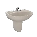 TOTO LHT241.4G#03 Supreme 4" Center Wall Mount Lavatory Bone
