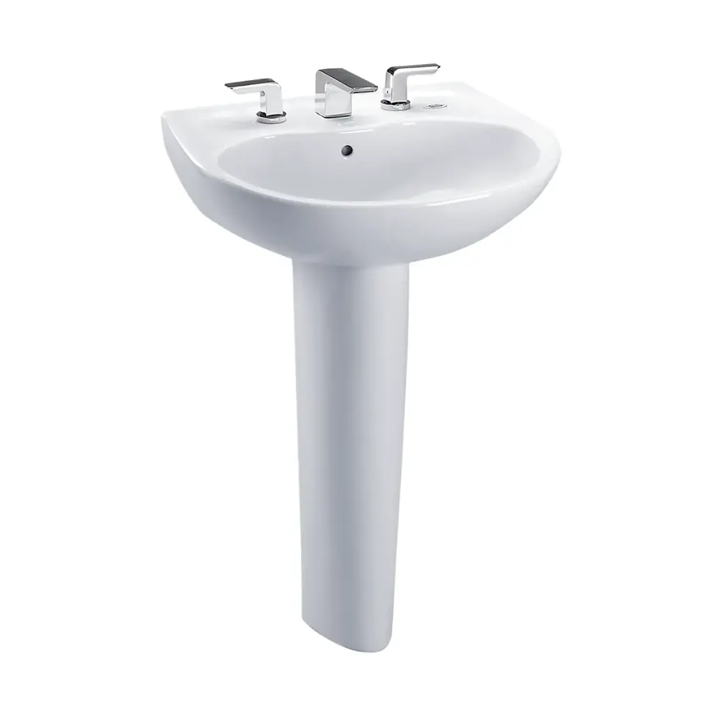TOTO LPT241.8G#01 Supreme 8" Center Pedestal Lavatory Cotton