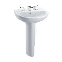 TOTO LPT241.8G#01 Supreme 8" Center Pedestal Lavatory Cotton