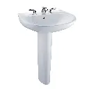 TOTO LPT242.4G#01 Prominence 4" Center Pedestal Lavatory Cotton