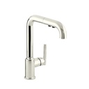 Kohler 7505-SN Purist Primary Pullout Kitchen Faucet Vibrant Polished Nickel