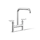 Kohler 7547-4-CP Purist Deck Mount Bridge Faucet Polished Chrome