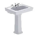 TOTO LPT530.4N#01 Promenade 4" Center Pedestal Lavatory Cotton