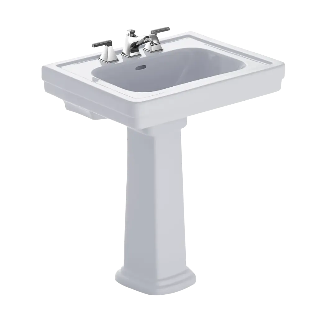 TOTO LPT530.8N#01 Promenade 8" Center Pedestal Lavatory Cotton