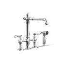 Kohler 76519-4-CP Artifacts Three Hole Bridge Kitchen Faucet Polished Chrome