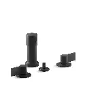 Kohler 77983-4-BL Components Widespread Bidet Faucet Lever Handles Matte Black